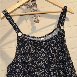 Floral jumpsuit black green botanical wide leg large